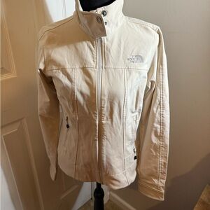 The North Face Women’s Softshell Fleece Jacket – Light Beige / Off-White